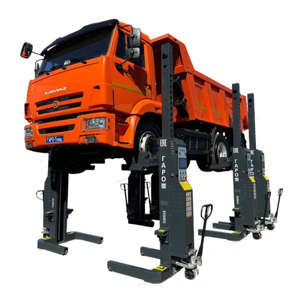 Передвижной электрогидравлический подъемник 6-ть колонн, г/п 51 т, ПКП-8.5/6