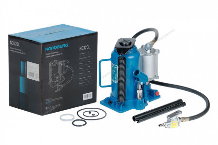 Домкрат бутылочный 20т пневмогидравлический N3320L